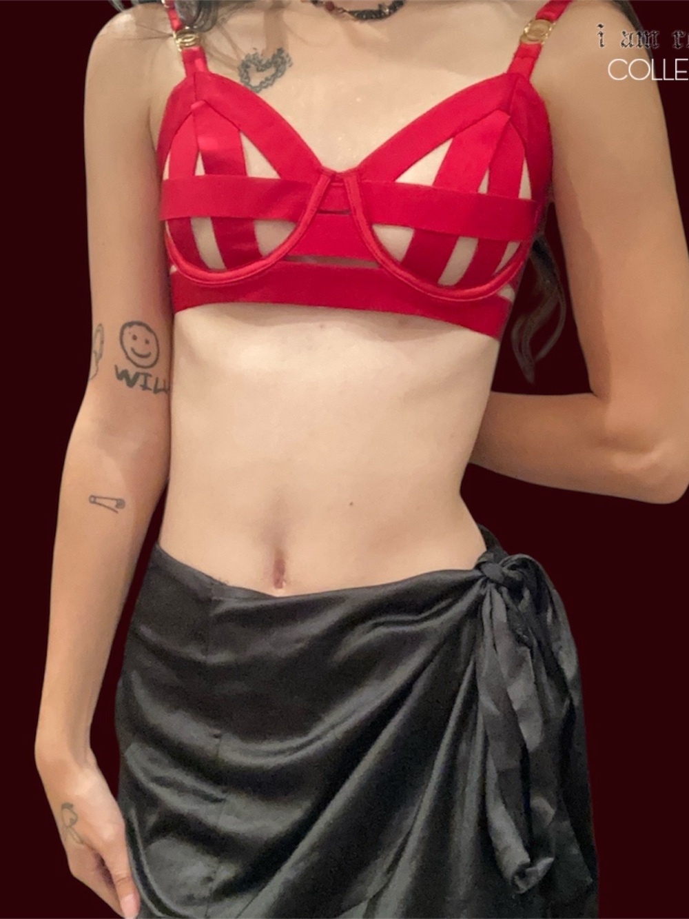 NWT Gothic Victoria’s Secret 2019 Strappy Open Cup Bralette in Red